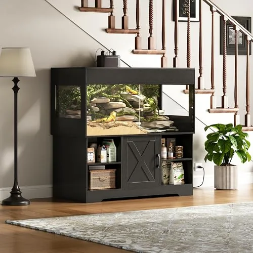 Herture 120-Gal 4x2x2 Reptile Tank with Storage Stand