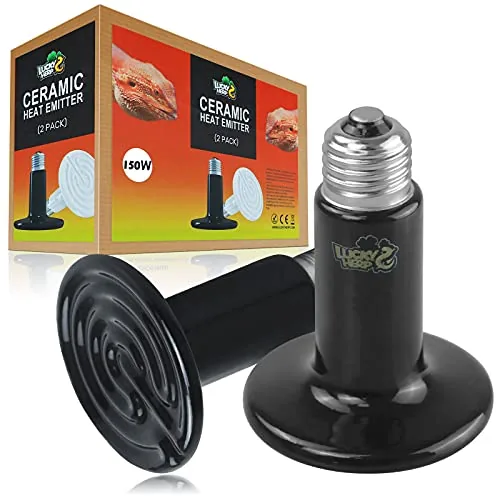 LUCKY HERP 150W Ceramic Heat Emitter (2-Pack)