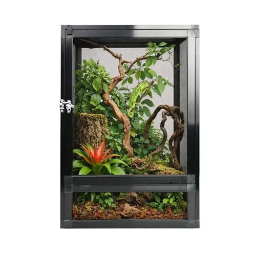 waazoorep 13 Gallon Mesh Reptile Cage 19x13x13
