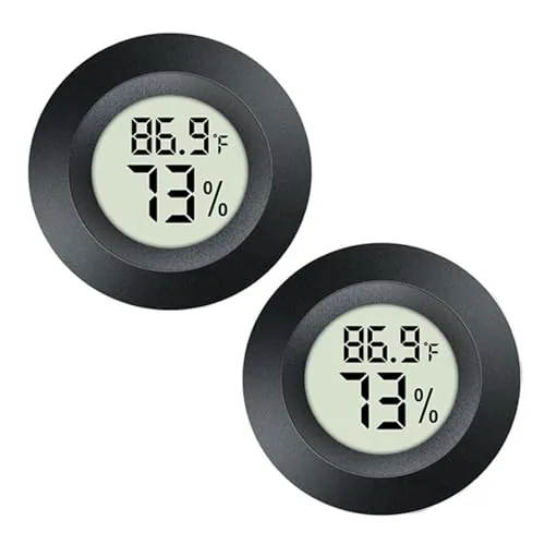 JEDEW 2-Pack Digital Hygrometer Thermometer, F/C