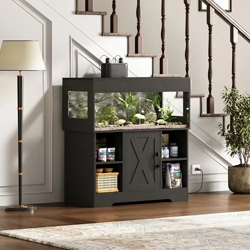Herture 40-Gallon Reptile Terrarium with Storage Cabinet