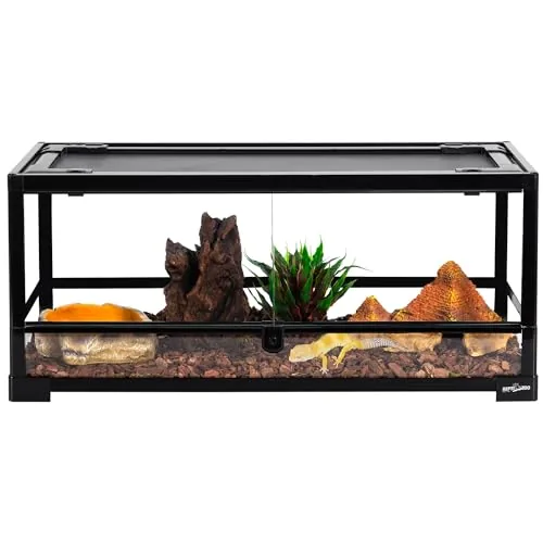 REPTI ZOO 20 Gallon Front-Opening Glass Terrarium