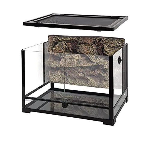 REPTI ZOO 34 Gal Glass Terrarium with Foam Background