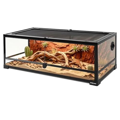 REPTI ZOO 35 Gal Front-Opening Glass Terrarium 36x18x12