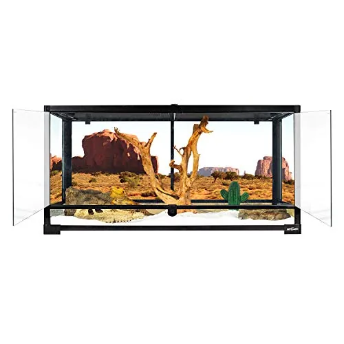 REPTI ZOO 50 Gal Knock-Down Glass Terrarium 36x18x18