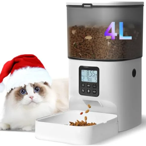 ANDOLL HOME 4L Auto Cat Feeder with Voice Recorder