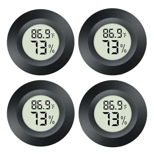 JEDEW 4-Pack Digital Hygrometer Thermometer Combo