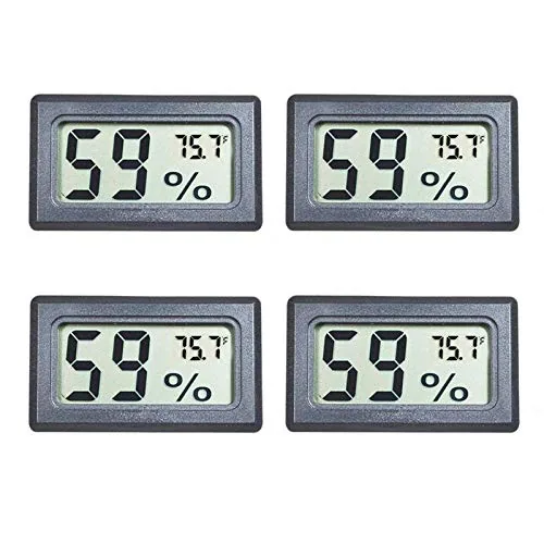 Veanic 4-Pack Mini Digital Temp & Humidity Meters