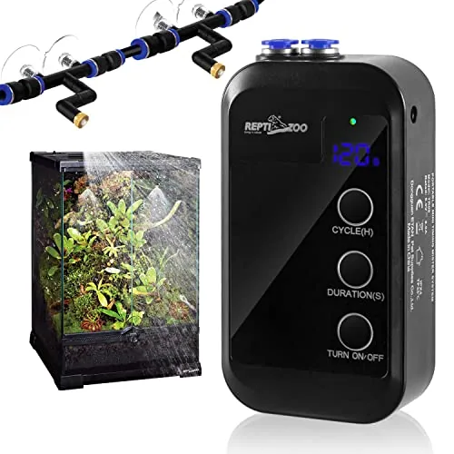 REPTI ZOO Mini Misting System with Dual Rotating Nozzles