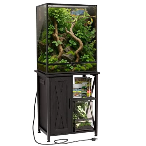 Herture 67-Gallon Reptile Tank Stand with Outlet