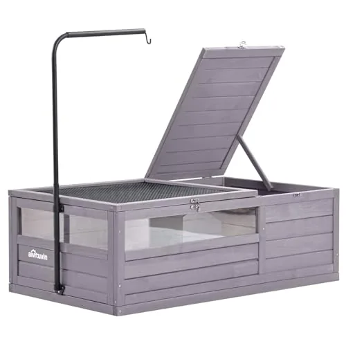 Aivituvin Wooden Tortoise House with Waterproof Bottom