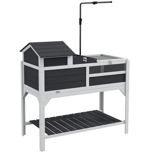 PawHut 2-Tier Tortoise Habitat with Storage Shelf